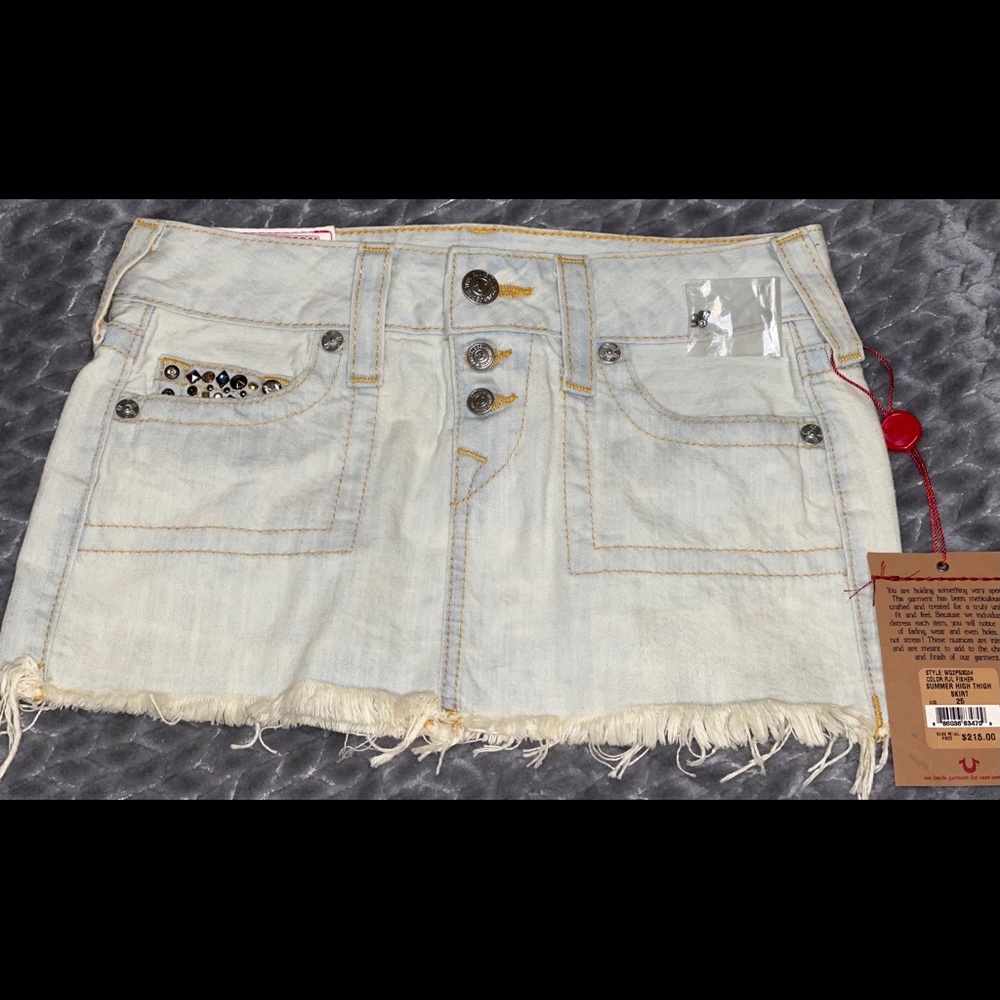 True religion Jean mini skirt